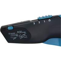 Couteau de s&eacute;curit&eacute; r&eacute;tractable , Acier inoxydable, Robuste, Prise en Plastique/Aluminium Moffatt Supply & Specialties