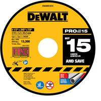 Meule &agrave; tronçonner pour meuleuse angulaire, 4-1/2" x 0,045", Arbre de 7/8", Type 1, Oxyde d'aluminium Moffatt Supply & Specialties