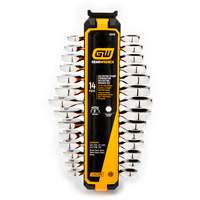 Jeu de cl&eacute;s courtes &agrave; 12 pans et 72 dents, Combinaison &agrave; cliquet, 14 morceaux, Imp&eacute;rial et m&eacute;trique Moffatt Supply & Specialties