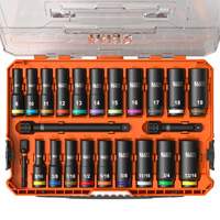 Jeu de douilles KNECT, 23 Mcx, Chocs, Prise de 3/8", Profond Moffatt Supply & Specialties