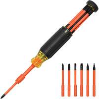 6-in-1 Insulated Auto-Lock Screwdriver, 9-1/2" L, Cushion Grip Handle Moffatt Supply & Specialties