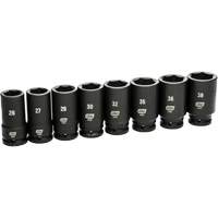 Jeu de douilles SAE &agrave; 6 pans, 8 Mcx, Chocs, Prise de 3/4", Profond Moffatt Supply & Specialties