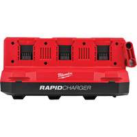M18 Six Bay Daisy Chain Rapid Charger w/ PACKOUT Compatibility, 18 V, Lithium-Ion Moffatt Supply & Specialties