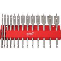Flat Boring Bit Set, 13 Pieces, High Carbon Steel Moffatt Supply & Specialties