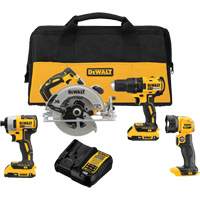 MAX* Cordless Brushless 4-Tool Combo Kit (2.0Ah), 20 V Moffatt Supply & Specialties
