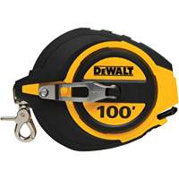 Closed Case Long Tape Measure, 100', Imperial Graduations Moffatt Supply & Specialties
