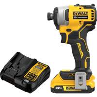 Ensemble tournevis &agrave; chocs sans fil et sans balai ATOMIC COMPACT SERIES MAX*, 1/4", 1700 lb-po Couple max., 20 V, Lithium-ion Moffatt Supply & Specialties
