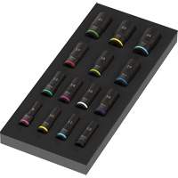 Insert en mousse pour jeu de douilles profondes Impaktor 1 Zyklop B, 15 Mcx, Chocs, Prise de 3/8", Profond Moffatt Supply & Specialties