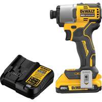 Ensemble de tournevis &agrave; chocs sans fil et sans balai, 1/4", 1700 lb-po Couple max., 20 V, Lithium-ion Moffatt Supply & Specialties