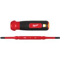 Tournevis &agrave; embouts interchangeables &agrave; tige articul&eacute;e isol&eacute; 1000 V, 2-en-1, 8-4/5" lo, Prise Coussin&eacute;e Moffatt Supply & Specialties
