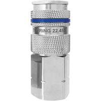 QUIKSILVER Industrial Quick Coupler, Nickel Plated Brass, 1/2", Female NPT, 500 psi Moffatt Supply & Specialties