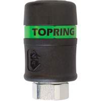 TOPQUIK Ultraflo 7.8 mm Quick Coupler, Polyester Composite, 3/8", Female NPT, 174 PSI Moffatt Supply & Specialties