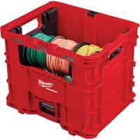 PACKOUT Wire Pulling XL Crate, 15-3/4" x 18-5/8" x 15", Black/Red Moffatt Supply & Specialties