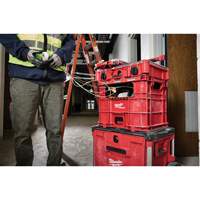 PACKOUT Wire Pulling XL Crate, 15-3/4" x 18-5/8" x 15", Black/Red Moffatt Supply & Specialties