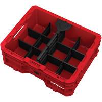PACKOUT Low-Profile Crate, 15" x 18-5/8" x 6-5/8", Black/Red Moffatt Supply & Specialties