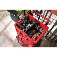 PACKOUT Low-Profile Crate, 15" x 18-5/8" x 6-5/8", Black/Red Moffatt Supply & Specialties