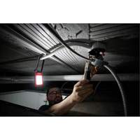 Rechargeable Low-Profile Magnetic Task Light, LED, 100/250/500 Lumens, Plastic/Aluminum Housing Moffatt Supply & Specialties