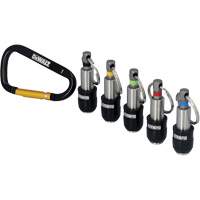 Keyring Bit Holder Set, 5 Pcs. Moffatt Supply & Specialties
