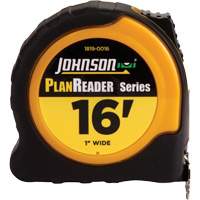 Plan Reader Power Tape with Steel Belt Clip, 1" x 16', 1/16" Graduations Moffatt Supply & Specialties