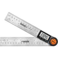 Digital Angle Locator & Ruler, 7" L, Stainless Steel, 1/32" Graduations Moffatt Supply & Specialties