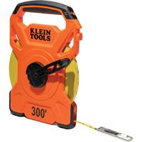 Open Reel Tape Measure with Single Hook and Carabiner, 1/2" x 300', 1/10" Graduations Moffatt Supply & Specialties