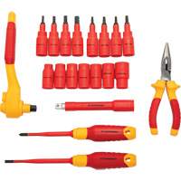 Jeu d'outils isol&eacute;s VDE &agrave; prise 3/8", 1000 V, 20 M Moffatt Supply & Specialties