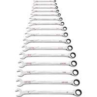 Jeu de cl&eacute;s SAE 120XP Universal Spline XL, Combinaison &agrave; cliquet, 16 morceaux, Imp&eacute;rial Moffatt Supply & Specialties