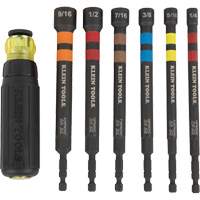 6-Piece Hollow Ratcheting Power Nut Driver Set, 1/4''/5/16''/3/8''/7/16''/1/2''/9/16'' Tip, 1/4" Drive, 6.3" L, Magnetic Moffatt Supply & Specialties