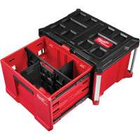 PACKOUT Single Drawer Tool Box with 50 lbs. Capacity, 16-3/10" x 22-1/5" x 14-3/10", Black/Red Moffatt Supply & Specialties