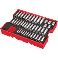 1/4”, 3/8” & 1/2” Drive Metric Socket Set with Tray for PACKOUT Drawers, 77 Pcs Moffatt Supply & Specialties