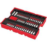 1/4” & 3/8” Drive Metric, SAE & Torx&reg; Socket Set with Tray for PACKOUT Drawers, 77 Pcs Moffatt Supply & Specialties