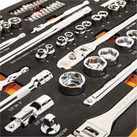 1/4", 3/8" & 1/2" Drive 120XP Mechanics Tool Set in Foam Tray, 89 Pcs Moffatt Supply & Specialties