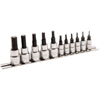 Magnetic SAE Bit Socket Set JMHB-11S, Hex, 1/4"/3/8" Drive, 11 Pcs Moffatt Supply & Specialties