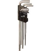 Extra-Long Magnetic Ball Nose Hex Key Set JMHK-9ML, 9 Pcs., Metric Moffatt Supply & Specialties