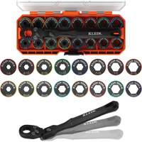 KNECT Ratcheting 17-in-1 Low-Profile Socket Wrench Set, 17 Pcs, Impact, 3/8" Drive Size, Short Moffatt Supply & Specialties