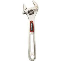 Adjustable Wrench with Quick-Fit-Jaw, 8" L, 1-3/16" Max Width, Chrome Moffatt Supply & Specialties