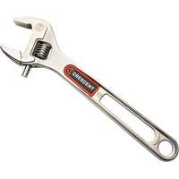 Adjustable Wrench with Quick-Fit-Jaw, 12" L, 1-11/16" Max Width, Chrome Moffatt Supply & Specialties