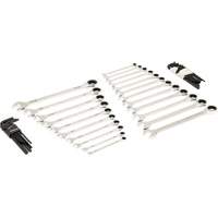 90T SAE/Metric Combination Ratcheting Wrench & Long Arm Hex Key Set with Foam Storage Tray Moffatt Supply & Specialties