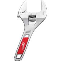 Wide Jaw Adjustable Wrench, 6" L, 6" Max Width, Chrome Moffatt Supply & Specialties