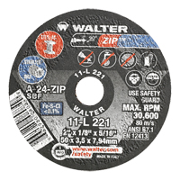 Portable Small Diameter Reinforced Cut-Off Wheels - Zip, 2" x 1/8", 5/16" Arbor, Type 1, Aluminum Oxide, 31000 RPM Moffatt Supply & Specialties