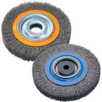 Wire Wheel Brush, 8" Dia., 0.118" Fill, 1-1/4" Arbor Moffatt Supply & Specialties