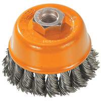 Knot-Twisted Wire Cup Brush, 3" Dia. x M10x1.5 Arbor Moffatt Supply & Specialties