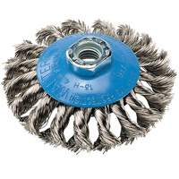 Knot-Twisted Wire Saucer Cup Brush, 6" Dia. x 5/8"-11 Arbor Moffatt Supply & Specialties