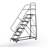 Heavy Duty Safety Slope Ladder, 8 Steps, Perforated, 50° Incline, 80" High Moffatt Supply & Specialties