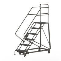 Heavy Duty Safety Slope Ladder, 6 Steps, Serrated, 50° Incline, 60" High Moffatt Supply & Specialties