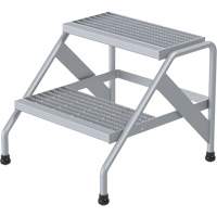Aluminum Step Stand, 2 Step(s), 22-13/16" W x 24-9/16" L x 20" H, 500 lbs. Capacity Moffatt Supply & Specialties