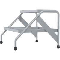 Aluminum Step Stand, 2 Step(s), 32-13/16" W x 24-9/16" L x 20" H, 500 lbs. Capacity Moffatt Supply & Specialties