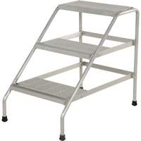 Aluminum Step Stand, 3 Step(s), 22-13/16" W x 34-9/16" L x 30" H, 500 lbs. Capacity Moffatt Supply & Specialties