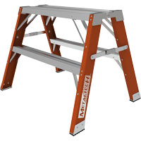 Buildman™ Step-up Workbench, 2' H x 33.5" W x 25.75" D, 300 lbs. Capacity, Fibreglass VD699 | Moffatt Supply & Specialties