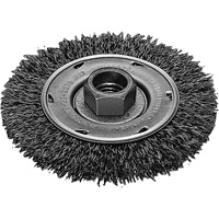 Disque m&eacute;tallique &agrave; fils torsad&eacute;s, Dia. 4", Fils 0,02", Arbre 5/8"-11, Acier inoxydable Moffatt Supply & Specialties